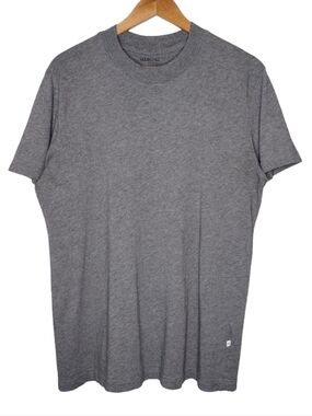 Select Homme Plain Heather Gray Crewneck Short Sleeve Casual T-Shirt Sz M